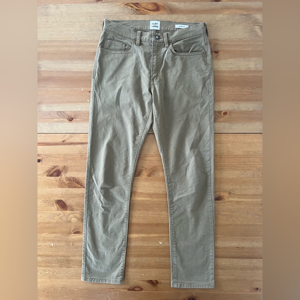 Men's Tan Chinos flint and tinder 29x30 slim fit